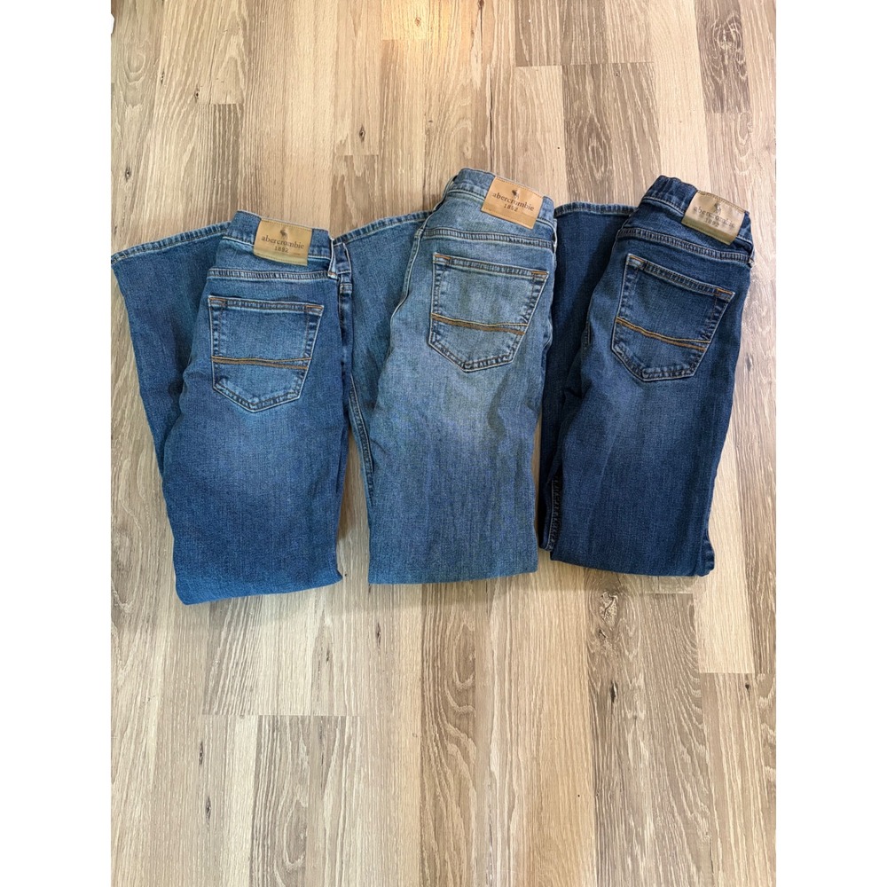 Abercrombie Kids Girls Jeans LOT OF 3 Slim 13/14 (24x26) Classic / Bootcut